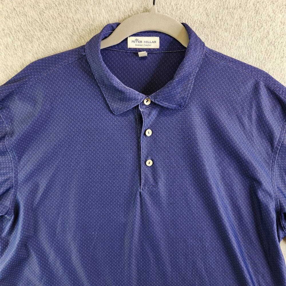 Peter Millar Shirt Mens L Martini Glasses Summer Comfort Golf Polo Performance